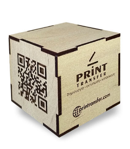 Ξύλινος κύβος QR